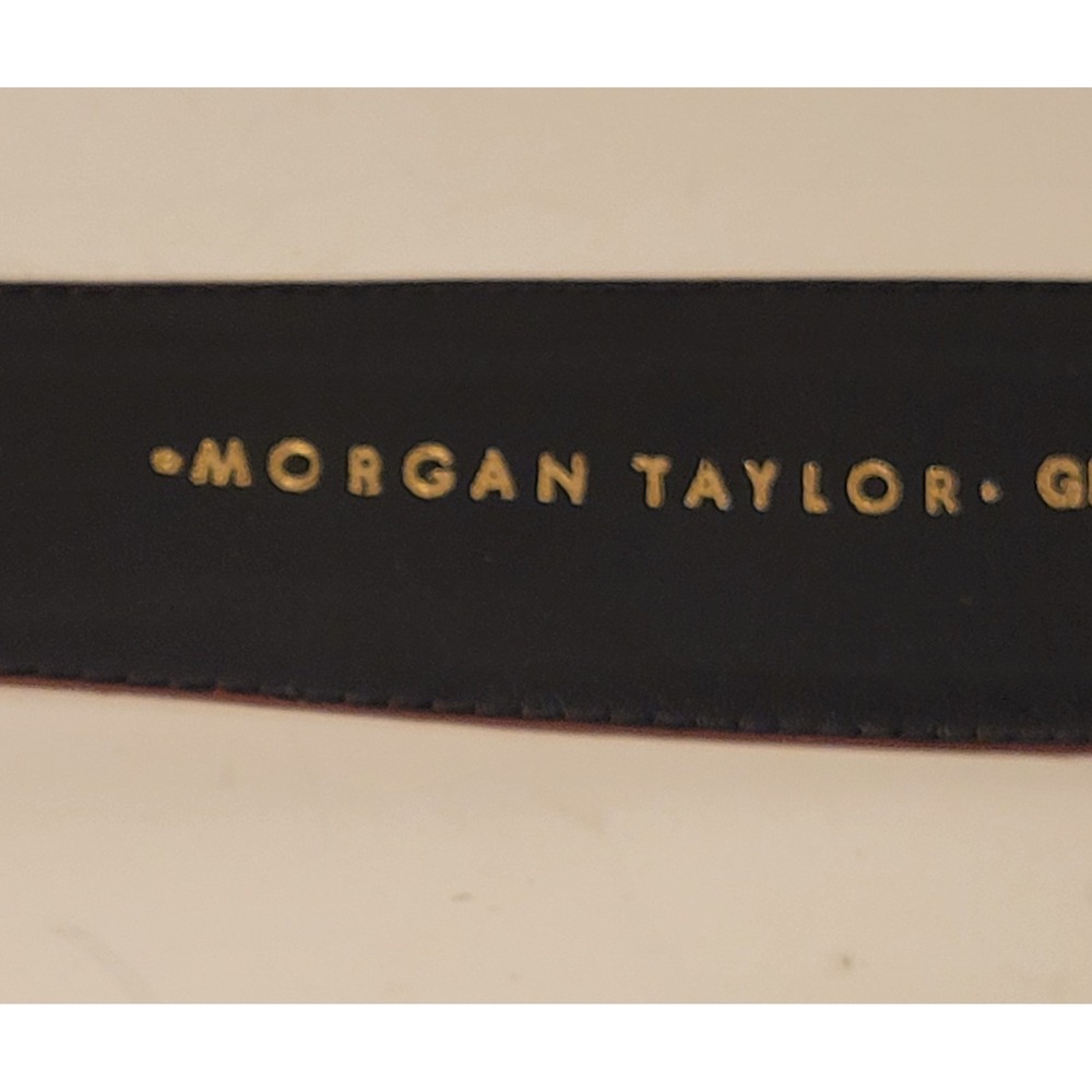 Vintage Morgan Taylor Brown Snake Skin Thick Belt Gold Tone Buckle Med 29"-33" - Picture 3 of 11